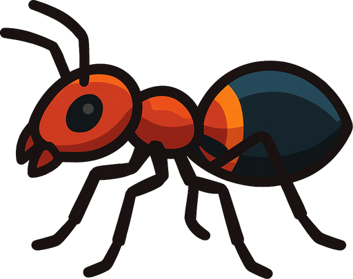 Ant.
In-Game asset.  2d.  High contrast.  No shadows