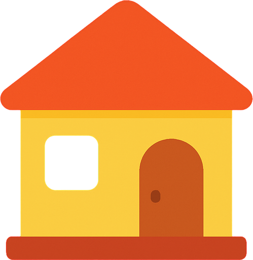 a single simple kawaii house without outlines and no face, for a non-distracting game background.
In-Game asset.  2d.  High contrast.  No shadows