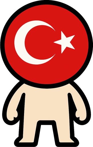 turkish flag ball head.
In-Game asset.  2d.  High contrast.  No shadows