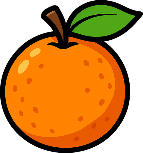 orange.
In-Game asset.  2d.  High contrast.  No shadows