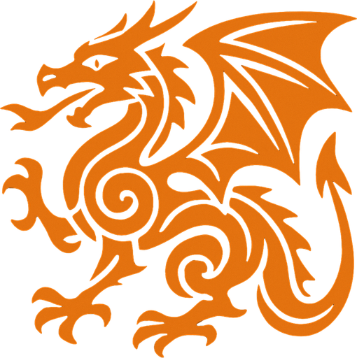 dragon deco.
In-Game asset.  2d.  High contrast.  No shadows