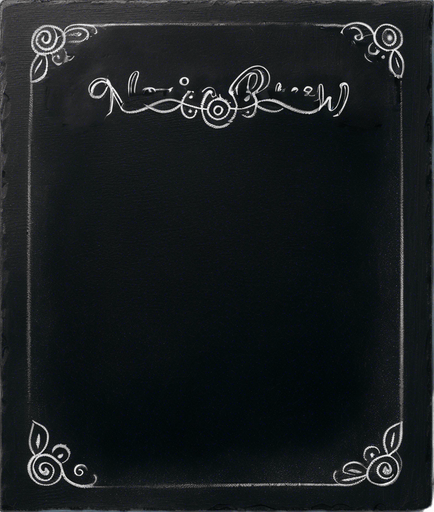 Text "NOVICE BREW" in chalk, handwritten