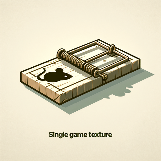 Mouse trap, side view, cartoon Single Game Texture. In-Game asset. 2d. Blank background. High contrast. No shadows.