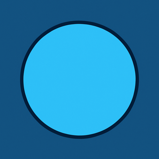 sky blue circle.
In-Game asset.  2d.  High contrast.  No shadows
