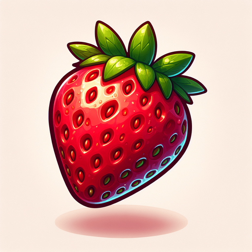 A Delicious strawberry..
Single Game Texture. In-Game asset. 2d. Blank background. High contrast. No shadows.