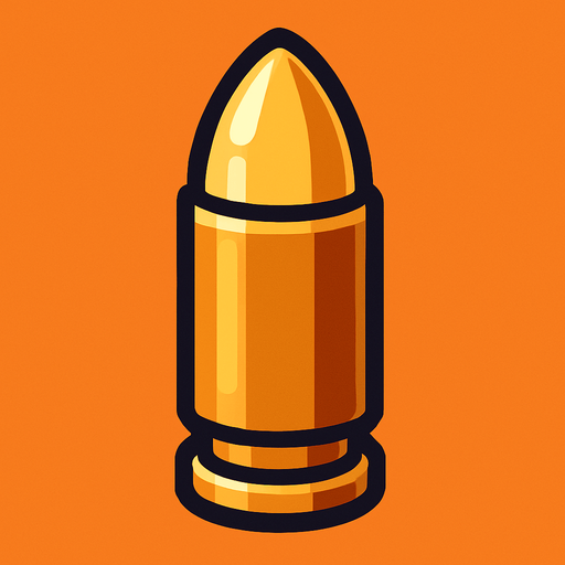 Bullet.
In-Game asset.  High contrast.  No shadows