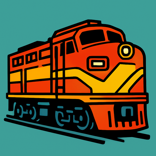 Train.
In-Game asset.  2d.  High contrast.  No shadows