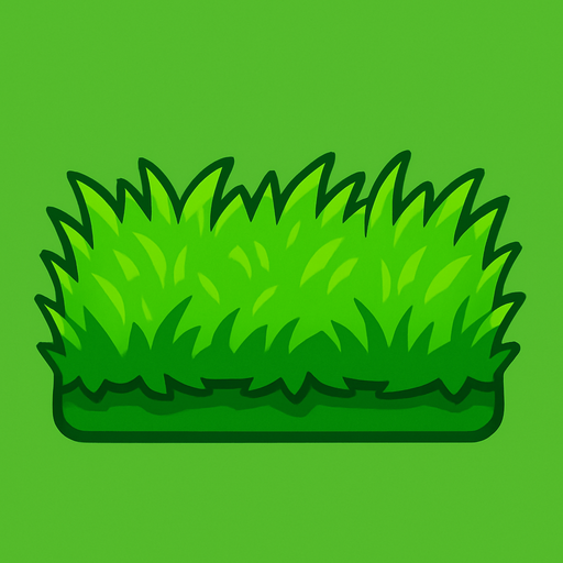 Full green ground.
In-Game asset.  2d.  High contrast.  No shadows