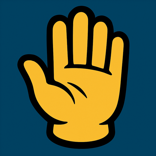 Hand.
In-Game asset.  2d.  High contrast.  No shadows