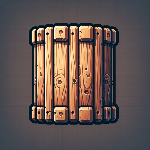 Horizontal wooden rod.
Single Game Texture. In-Game asset. 2d. Blank background. High contrast. No shadows.