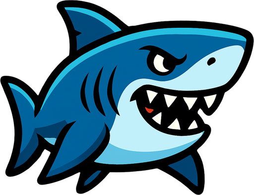 shark.
In-Game asset.  2d.  High contrast.  No shadows