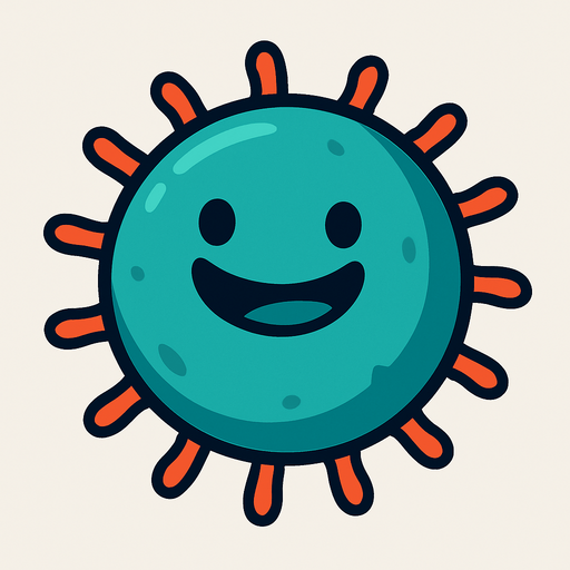 3d bakteri yuvarlak.
In-Game asset.  2d.  High contrast.  No shadows