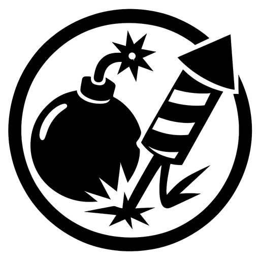Una bomba grande y un cohete de fuego artificial chino