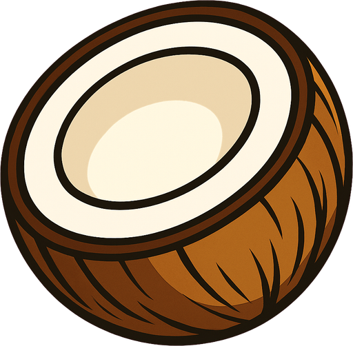 make the coconut.
In-Game asset.  2d.  High contrast.  No shadows