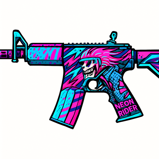 Cs2 neon rider skinini ekle.
In-Game asset.  2d.  High contrast.  No shadows