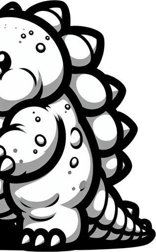 chibi fat bowser left pose.
Single Game Texture.  In-Game asset.  2d.  Blank background.  High contrast.  No shadows