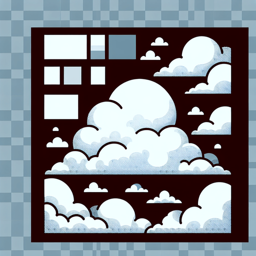 Clouds.
Single Game Texture. In-Game asset. 2d. Blank background. High contrast. No shadows.