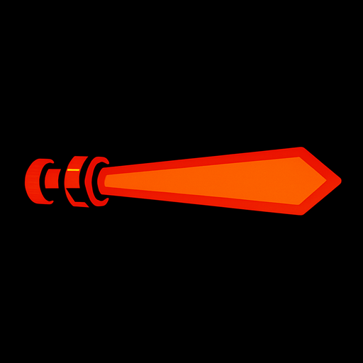 just laser.
In-Game asset.  2d.  High contrast.  No shadows