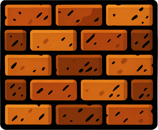 wall, 3d, yazısız.
In-Game asset.  2d.  High contrast.  No shadows