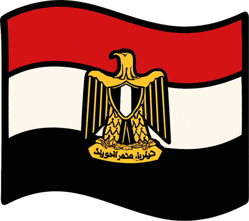 egypt flag.
In-Game asset.  2d.  High contrast.  No shadows