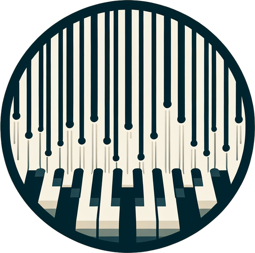 Piano sting.
Single Game Texture. In-Game asset. 2d. Blank background. High contrast. No shadows.