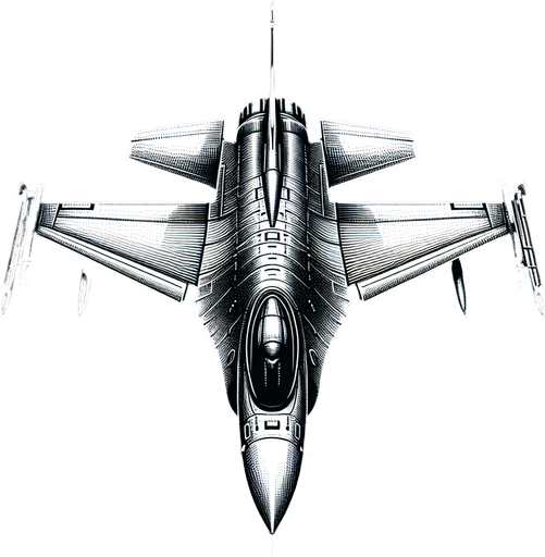 F16 2 boyut çapraz değil düz.
Single Game Texture. In-Game asset. 2d. Blank background. High contrast. No shadows.