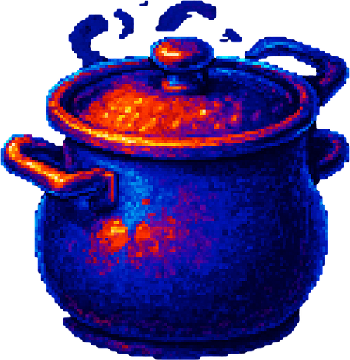 A large soup pot.