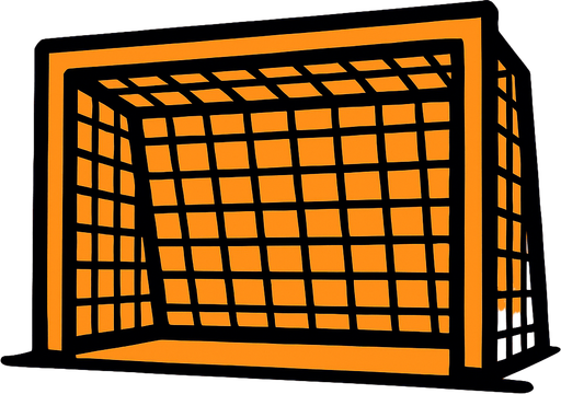 top football goal.
In-Game asset.  2d.  High contrast.  No shadows