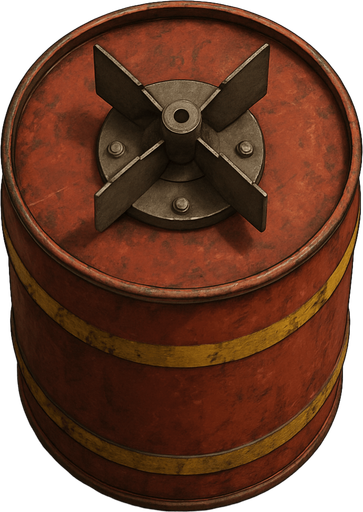 barrel bomb top view
