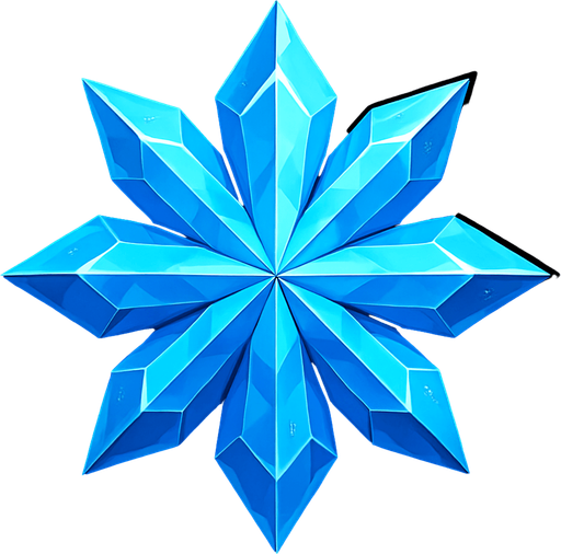 Cristal magico visto desde arriba.
In-Game asset.  2d.  High contrast.  No shadows