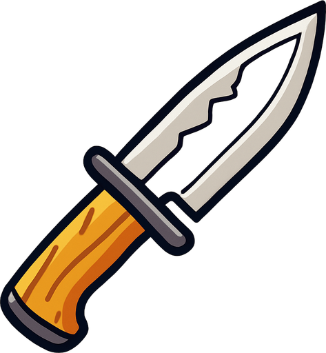 knife.
In-Game asset.  2d.  High contrast.  No shadows