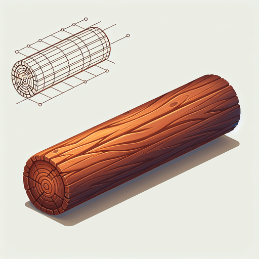Horizontal wooden rod.
Single Game Texture. In-Game asset. 2d. Blank background. High contrast. No shadows.