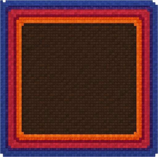 As que sea una alfombra, deja el centro vasio , pixelart