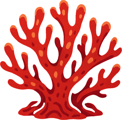 large coral.
In-Game asset.  2d.  High contrast.  No shadows