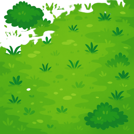 A pretty air view grass plain.
In-Game asset.  2d.  High contrast.  No shadows