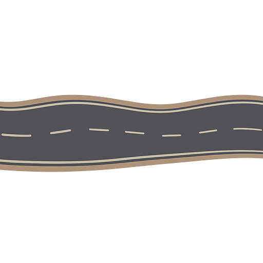 A road
. No background. Transparent background. Blank background. No shadows. 2d. In-Game asset. flat