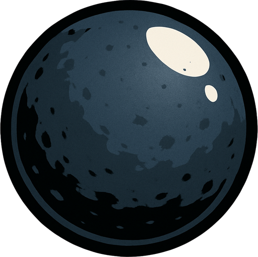bala de cañon.
In-Game asset.  2d.  High contrast.  No shadows