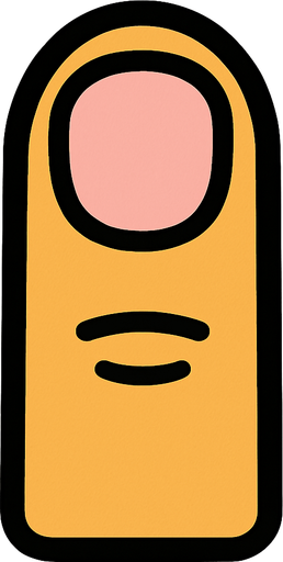 Fingertip.
In-Game asset.  2d.  High contrast.  No shadows
