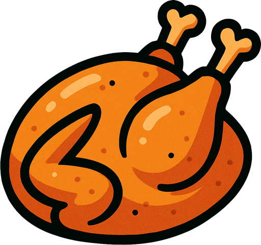 tavuk.
In-Game asset.  2d.  High contrast.  No shadows