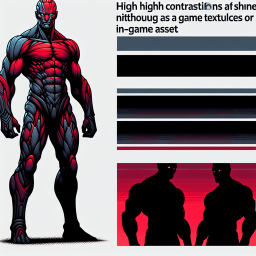 Powerful humanoid creature.
Single Game Texture. In-Game asset. 2d. Blank background. High contrast. No shadows.