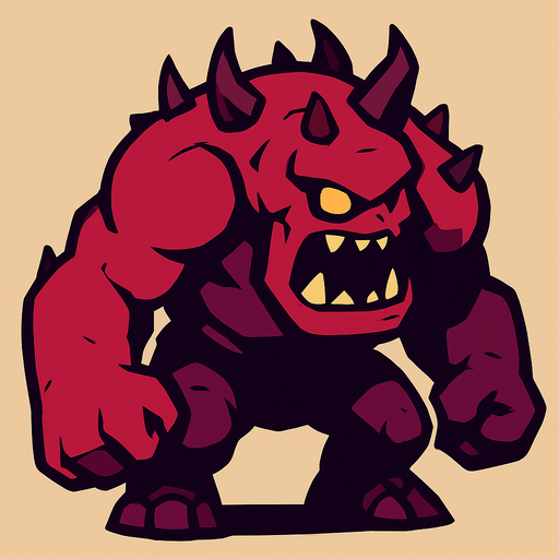 Tank enemy big creature.
In-Game asset.  2d.  High contrast.  No shadows