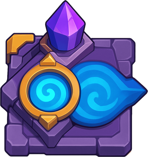 Crea la Torre Arcane en un estilo 2D renderizado, limpio y cartoonish, con contornos claros y definidos, colores vibrantes con transiciones suaves, y sombreado que da volumen a sus superficies superiores.
La perspectiva debe ser VISTA CENITAL (totalmente desde arriba). Esto significa que la torre se verá como si estuviera siendo observada directamente desde arriba, con los detalles de su parte superior siendo prominentes.
Esta torre NO tiene una base circular. Su elemento de ataque principal (vórtice, cristal central) debe estar orientado para proyectar energía hacia la DERECHA.
La torre debe tener un perfil bajo y la menor cantidad de relieve vertical posible para facilitar una rotación fluida en la animación. El vórtice o cristal principal debe ser el punto focal superior..
In-Game asset.  2d.  High contrast.  No shadows