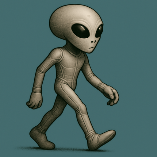 Make his legs pass each other