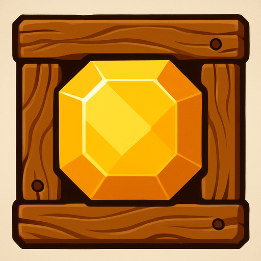 make wood for blocked gem.
In-Game asset.  2d.  High contrast.  No shadows