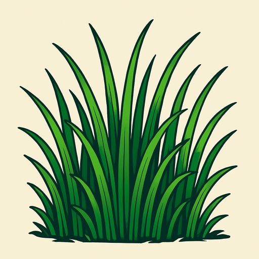 çimen uzun otlar..
In-Game asset.  2d.  High contrast.  No shadows