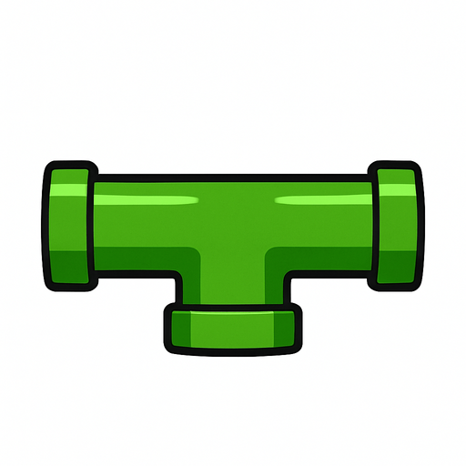 yeşil bir boru çift yönlü ne bir eğim var ne başka bir şey.
In-Game asset.  2d.  High contrast.  No shadows