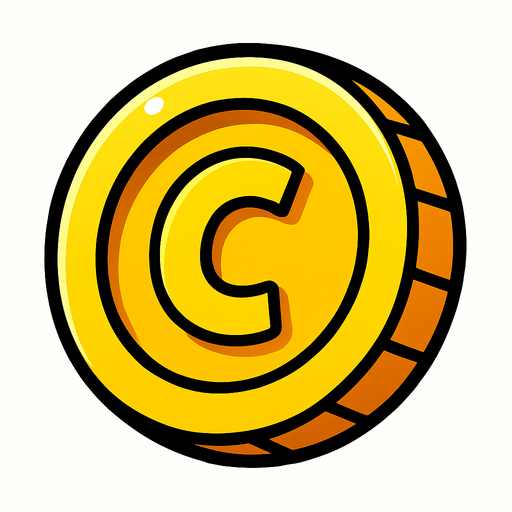 goldCoin.
In-Game asset.  2d.  High contrast.  No shadows