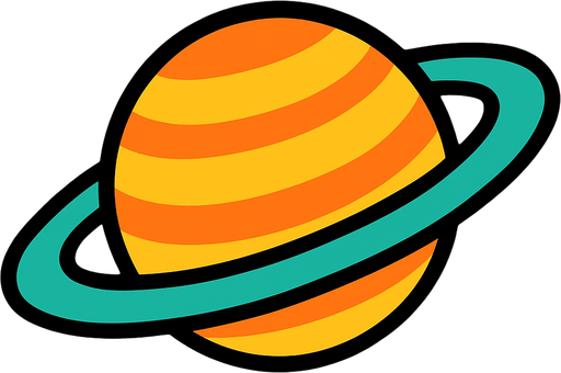 satürn.
In-Game asset.  2d.  High contrast.  No shadows