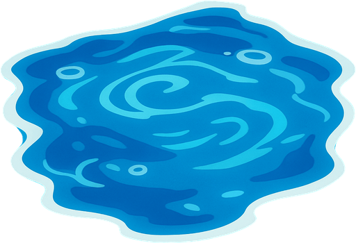 Water.
In-Game asset.  2d.  High contrast.  No shadows