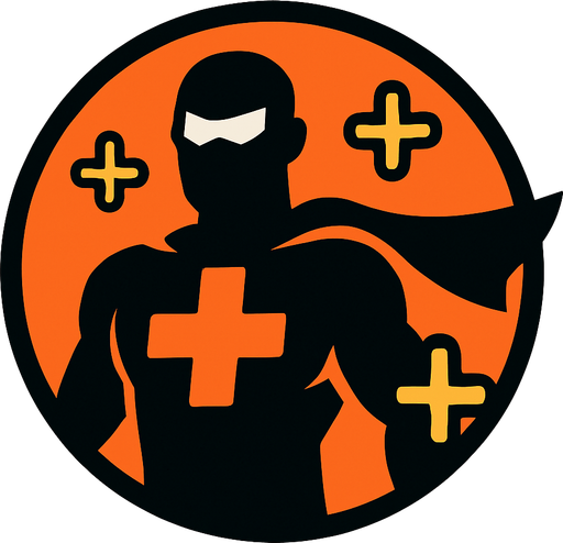 Superhero heal.
In-Game asset.  2d.  High contrast.  No shadows